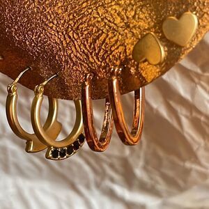 Lucky Brand Los Angeles 3 Pair Earring Set.
